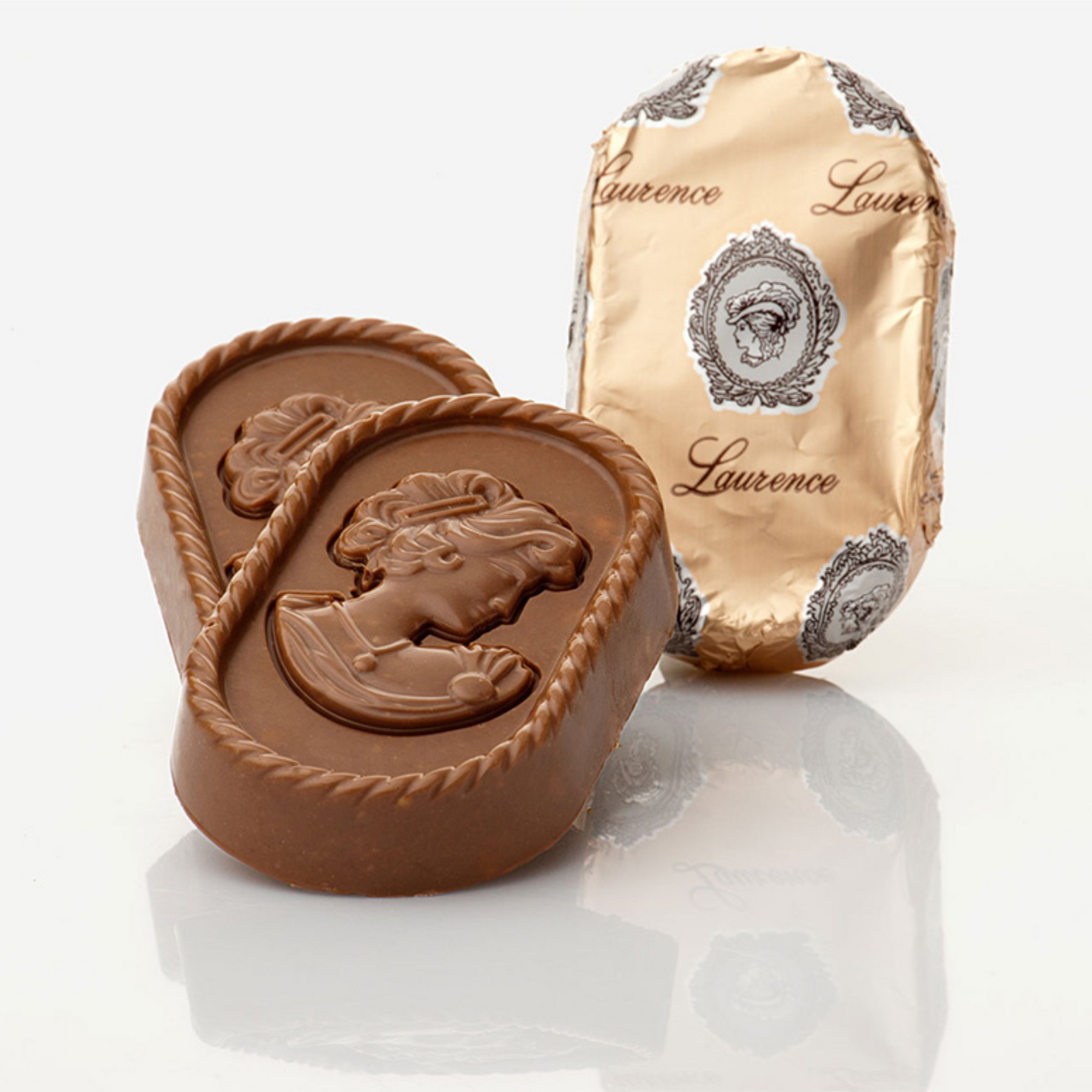 Шоколадные конфеты с измельченным миндалем и воздушным рисом/Laurence Lady milk chocolate, 3 шт (≈100 г)