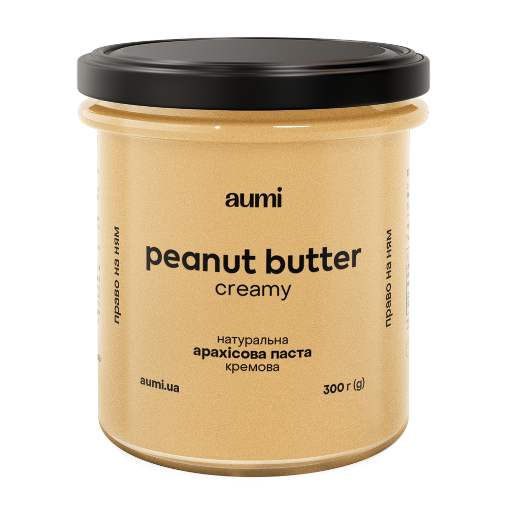 Купити Паста з арахісу кремова 300 г (без цукру) Aumi